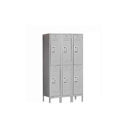 Salsbury Industries Salsbury Industries 62358GY-A 36 in. W x 66 in. H x 18 in. D Standard Metal Locker-Double Tier-3 Wide-Gray-Assembled 62358GY-A